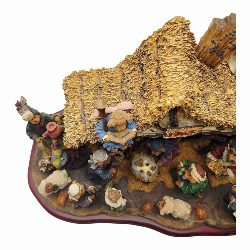 Boyds Bears Nativity Pageant Lighted Christmas Scene Resin Display Working - Picture 5 of 16